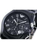 Emporio Armani Valente Chronograph Black Dial Black Ceramic Strap Watch For Men - AR1400 Buy Now By Emporio Armani