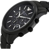 Emporio Armani Ceramica Chronograph Black Dial Black Steel Strap Watch For Men - AR1451 Buy Now By Emporio Armani