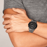 Emporio Armani Ceramica Chronograph Black Dial Black Steel Strap Watch For Men - AR1451 Buy Now By Emporio Armani