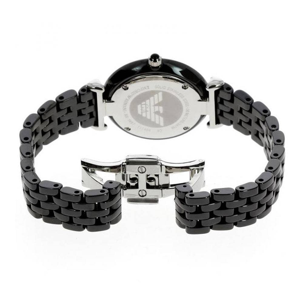 Emporio Armani Ceramica Black Dial Black Ceramic Strap Watch For Women - AR1487 Buy Now By Emporio Armani