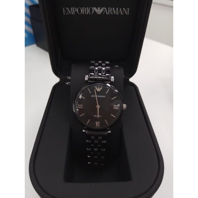 Emporio Armani Ceramica Black Dial Black Ceramic Strap Watch For Women - AR1487 Buy Now By Emporio Armani