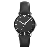 Emporio Armani Classic Quartz Black Dial Black Leather Strap Watch For Women - AR1600 Buy Now By Emporio Armani