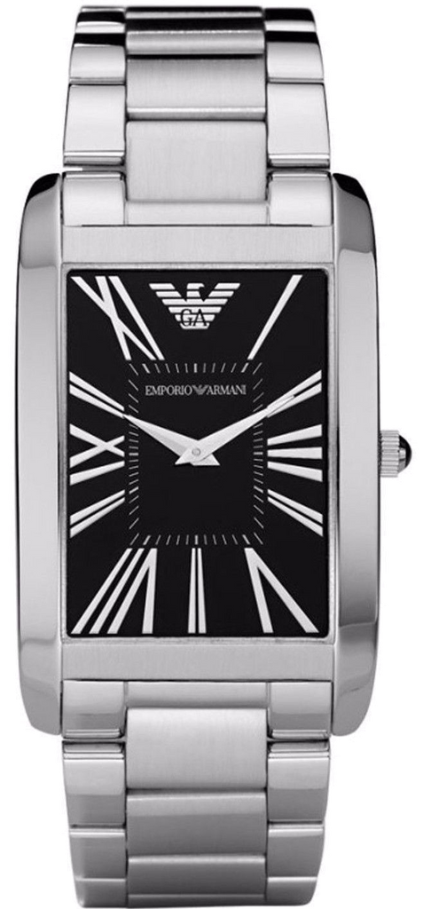 Emporio Armani Classic Analog Black Dial Silver Steel Strap Watch For Men - AR1608 Buy Now By Emporio Armani