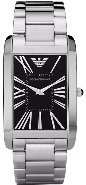 Emporio Armani Classic Analog Black Dial Silver Steel Strap Watch For Men - AR1608 Buy Now By Emporio Armani