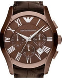 Emporio Armani Valente Classic Brown Dial Brown Leather Strap Watch For Men - AR1609 Buy Now By Emporio Armani
