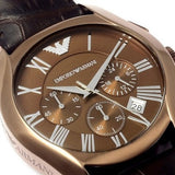 Emporio Armani Valente Classic Brown Dial Brown Leather Strap Watch For Men - AR1609 Buy Now By Emporio Armani
