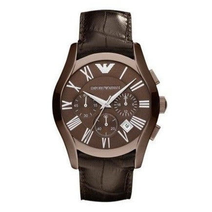 Emporio Armani Valente Classic Brown Dial Brown Leather Strap Watch For Men - AR1609 Buy Now By Emporio Armani