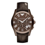 Emporio Armani Valente Classic Brown Dial Brown Leather Strap Watch For Men - AR1609 Buy Now By Emporio Armani
