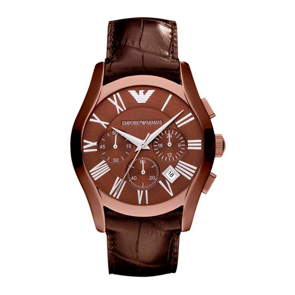 Emporio Armani Valente Classic Brown Dial Brown Leather Strap Watch For Men - AR1609 Buy Now By Emporio Armani