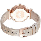 Emporio Armani Gianni T Bar Gunmetal Dial Beige Leather Strap Watch For Women - AR1681 Buy Now By Emporio Armani