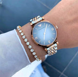 Emporio Armani Gianni T Bar Grey Dial Two Tone Stainless Steel Watch For Women - AR1725 Buy Now By Emporio Armani