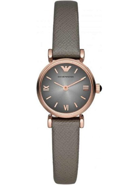 Emporio Armani Gianni T Bar Quartz Gray Dial Gray Leather Strap Watch For Women - AR1727 Buy Now By Emporio Armani