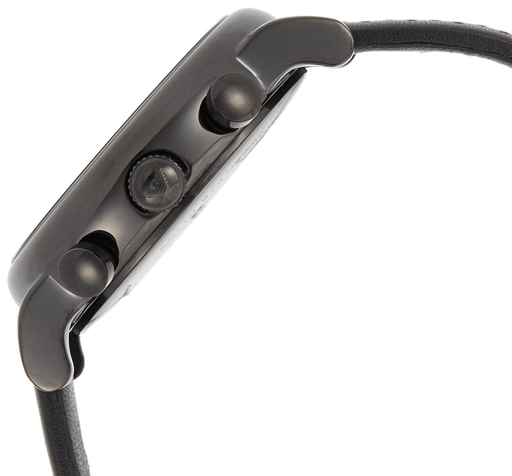 Emporio Armani Luigi Chronograph Black Dial Black Leather Strap Watch For Men - AR1737 Buy Now By Emporio Armani