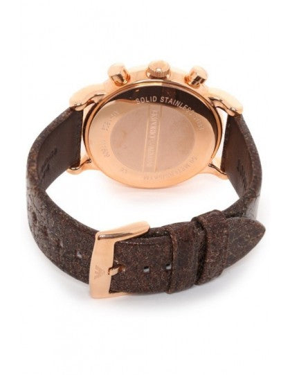Emporio Armani Classic Chronograph White Dial Brown Leather Strap Watch For Men - AR1809 Buy Now By Emporio Armani