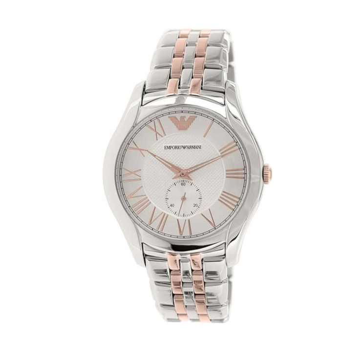 Emporio Armani Classic Quartz Silver Dial Two Tone Steel Strap Watch For Men - AR1824 Buy Now By Emporio Armani