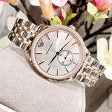 Emporio Armani Classic Silver Dial Two Tone Steel Strap Watch For Men - AR1839 Buy Now By Emporio Armani