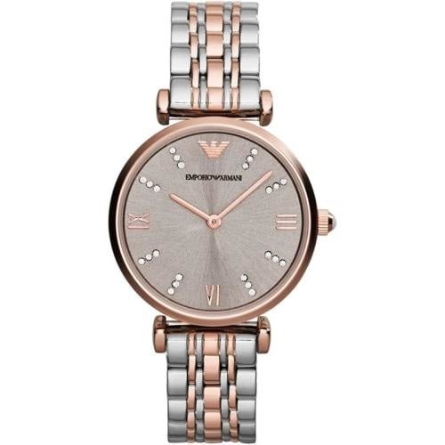 Emporio Armani Gianni T Bar Grey Dial Two Tone Steel Strap Watch For Women - AR1841 Buy Now By Emporio Armani