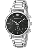 Emporio Armani Chronograph Black Dial Silver Steel Strap Watch For Men - AR1853 Buy Now By Emporio Armani