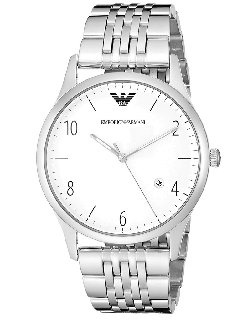 Emporio Armani Classic Silver Dial Silver Steel Strap Watch For Men - AR1867 Buy Now By Emporio Armani