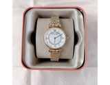 Emporio Armani Gianni T Bar White Mother of Pearl Dial Gold Steel Strap Watch For Women - AR1907 Buy Now By Emporio Armani