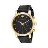 Emporio Armani Luigi Chronograph Black Dial Black Leather Watch For Men - AR1917 Buy Now By Emporio Armani