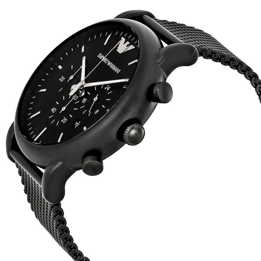 Emporio Armani Sport Chronograph Black Dial Black Mesh Bracelet Watch For Men - AR1968 Buy Now By Emporio Armani