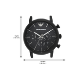Emporio Armani Luigi Chronohraph Black Dial Black Leather Strap Watch For Men - AR1970 Buy Now By Emporio Armani