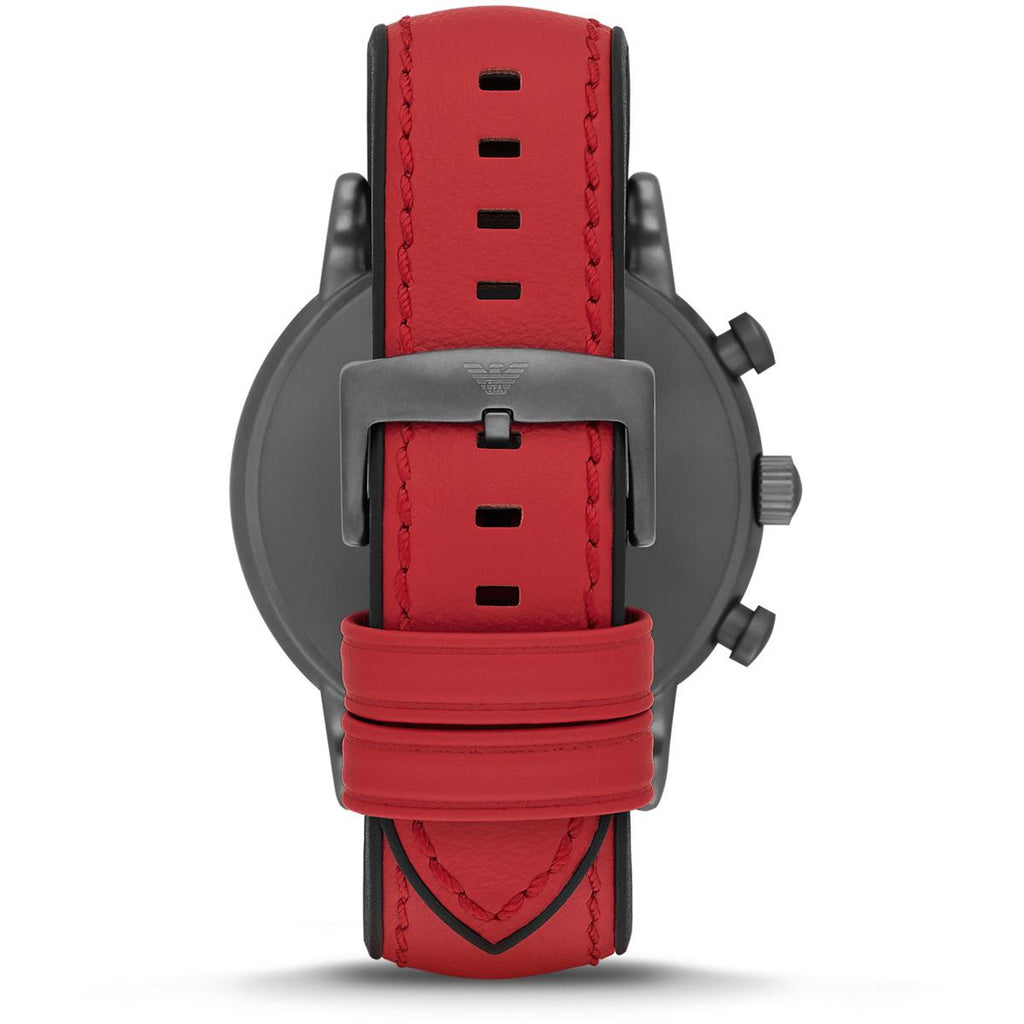 Emporio Armani Luigi Chronograph Black Dial Red Leather Strap Watch For Men - AR1971 Buy Now By Emporio Armani