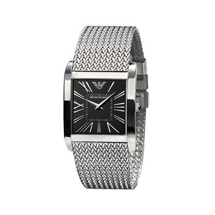 Emporio Armani Classic Black Dial Silver Mesh Bracelet Watch For Women - AR2013 Buy Now By Emporio Armani
