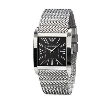 Emporio Armani Classic Black Dial Silver Mesh Bracelet Watch For Women - AR2013 Buy Now By Emporio Armani