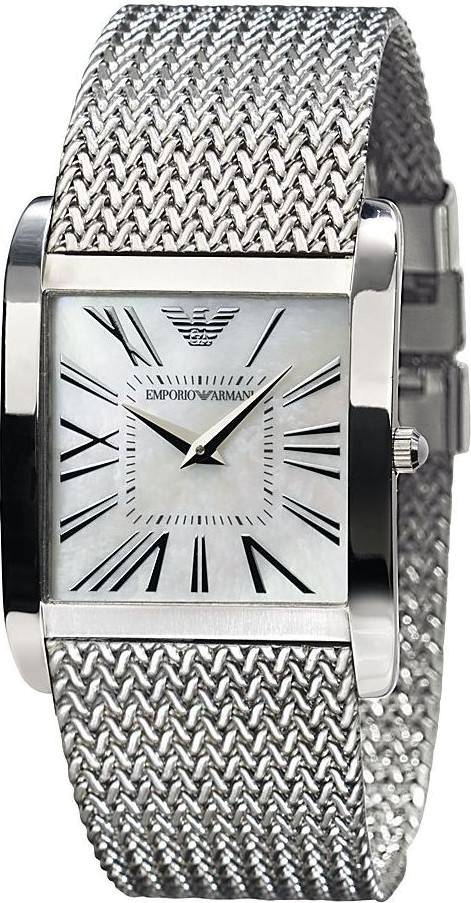Emporio Armani Super Slim Quartz White Dial Silver Mesh Bracelet Watch For Women - AR2015 Buy Now By Emporio Armani