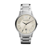 Emporio Armani Classic Quartz White Dial Silver Steel Strap Watch For Men - AR2430 Buy Now By Emporio Armani