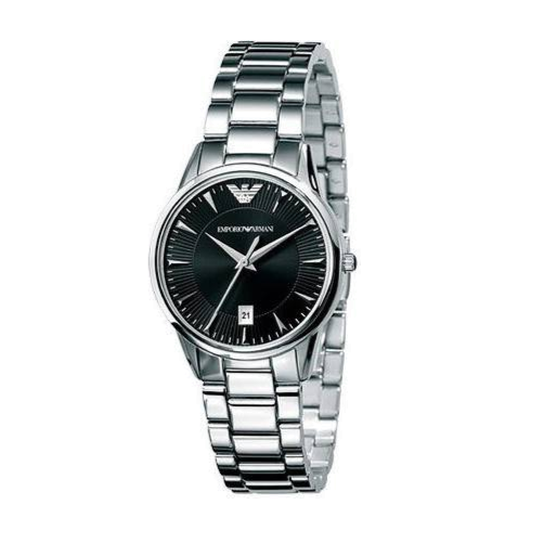Emporio Armani Classic Quartz Black Dial Silver Steel Strap Watch For Women - AR2441 Buy Now By Emporio Armani