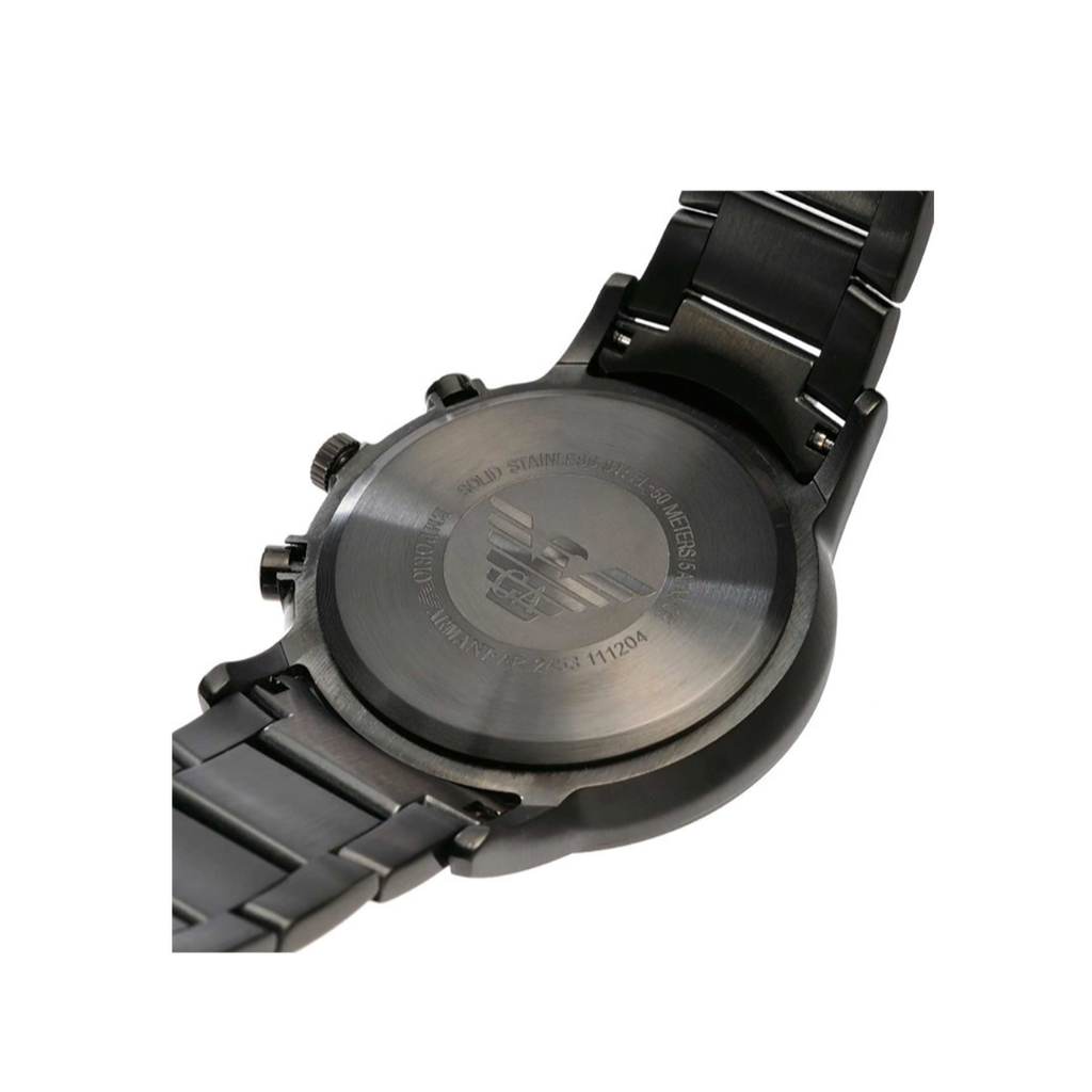 Emporio Armani Classic Chronograph Black Dial Black Stainless Steel Strap Watch For Men - AR2453 Buy Now By Emporio Armani