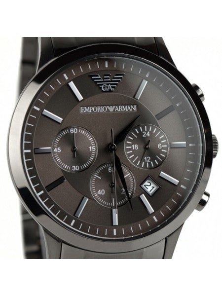Emporio Armani Classic Chronograph Grey Dial Grey Steel Strap Watch For Men - AR2454 Buy Now By Emporio Armani