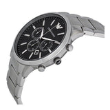 Emporio Armani Sportivo Chronograph Black Dial Silver Steel Strap Watch For Men - AR2460 Buy Now By Emporio Armani