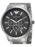 Emporio Armani Sportivo Chronograph Black Dial Silver Steel Strap Watch For Men - AR2460 Buy Now By Emporio Armani