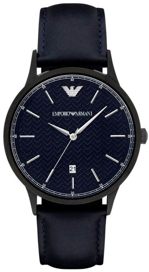 Emporio Armani Renato Blue Dial Blue Leather Strap Watch For Men - AR2479 Buy Now By Emporio Armani