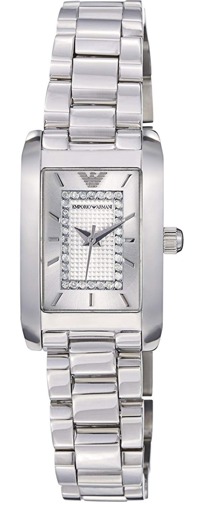 Emporio Armani Classic Diamonds Silver Dial Silver Steel Strap Watch For Women - AR3170 Buy Now By Emporio Armani