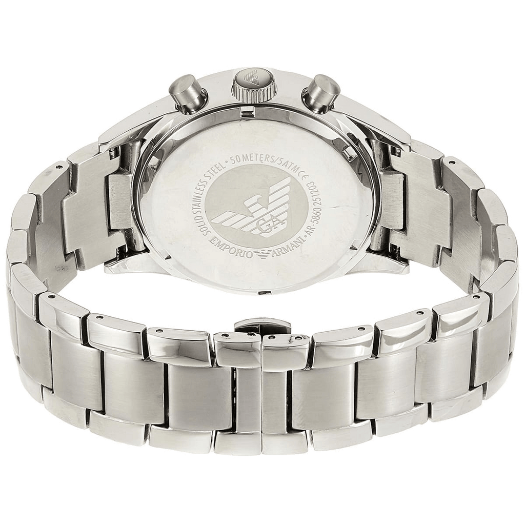 Emporio Armani Sportivo Chronograph Blue Dial Silver Steel Strap Watch For Men - AR5860 Buy Now By Emporio Armani