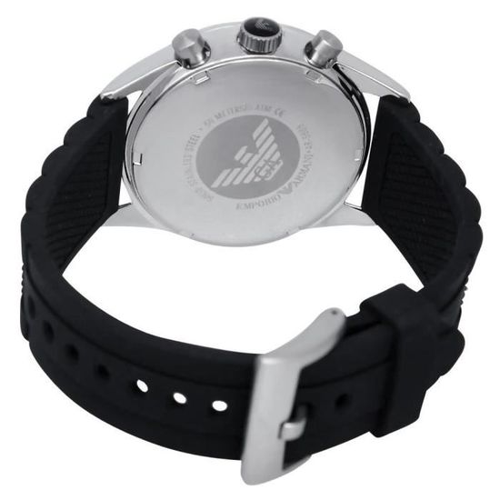 Emporio Armani Chronograph Black Dial Black Rubber Strap Watch For Men - AR5865 Buy Now By Emporio Armani