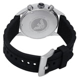 Emporio Armani Chronograph Black Dial Black Rubber Strap Watch For Men - AR5865 Buy Now By Emporio Armani