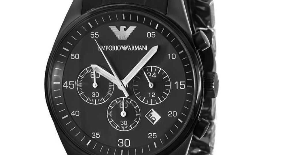 Emporio Armani Sportivo Chronograph Black Dial Black Stainless Steel Watch For Men - AR5889 Buy Now By Emporio Armani
