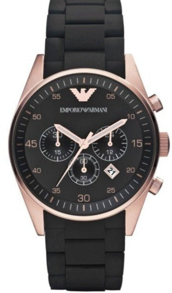 Emporio Armani Sportivo Black Dial Black Steel Strap Watch For Men - AR5905 Buy Now By Emporio Armani