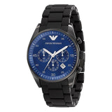 Emporio Armani Sportivo Chronograph Blue Dial Black Strap Watch For Men - AR5921 Buy Now By Emporio Armani