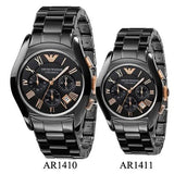 Emporio Armani Chronograph Black Ceramic Stainless Steel Dial Watch For Women - AR1411 Buy Now By Emporio Armani