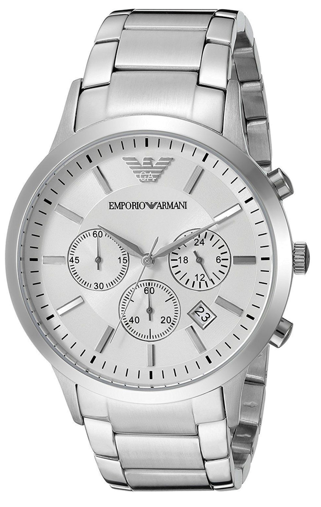 Emporio Armani Sportivo Chronograph Silver Dial Silver Steel Strap Watch For Men - AR5963 Buy Now By Emporio Armani
