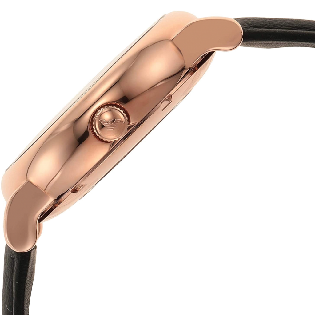 Emporio Armani Meccanico Skeleton Silver Dial Black Leather Strap Watch For Men - AR60031 Buy Now By Emporio Armani