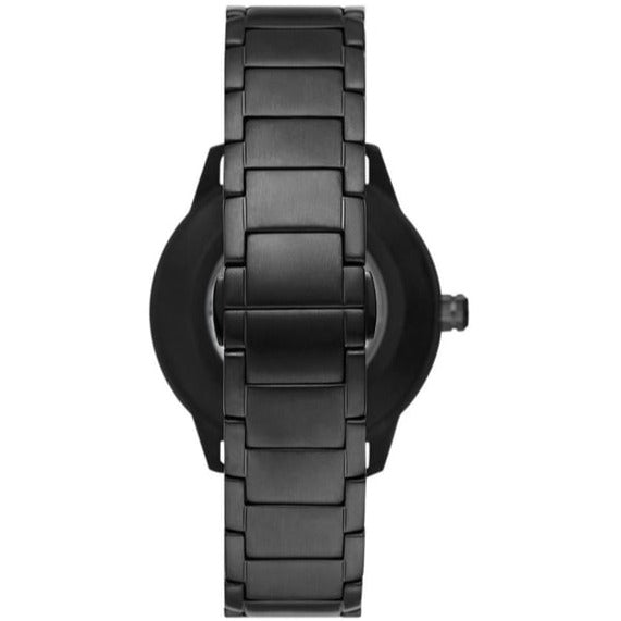 Emporio Armani Meccanico Automatic Black Dial Black Steel Strap Watch For Men - AR60054 Buy Now By Emporio Armani