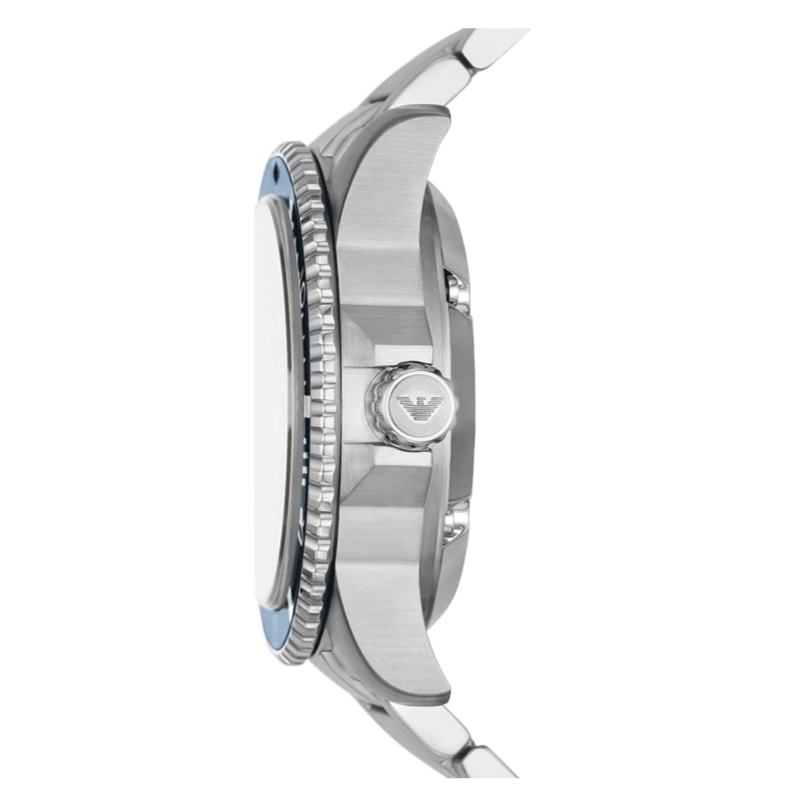 Emporio Armani Meccanico Automatic Blue Dial Silver Steel Strap Watch For Men - AR60059 Buy Now By Emporio Armani